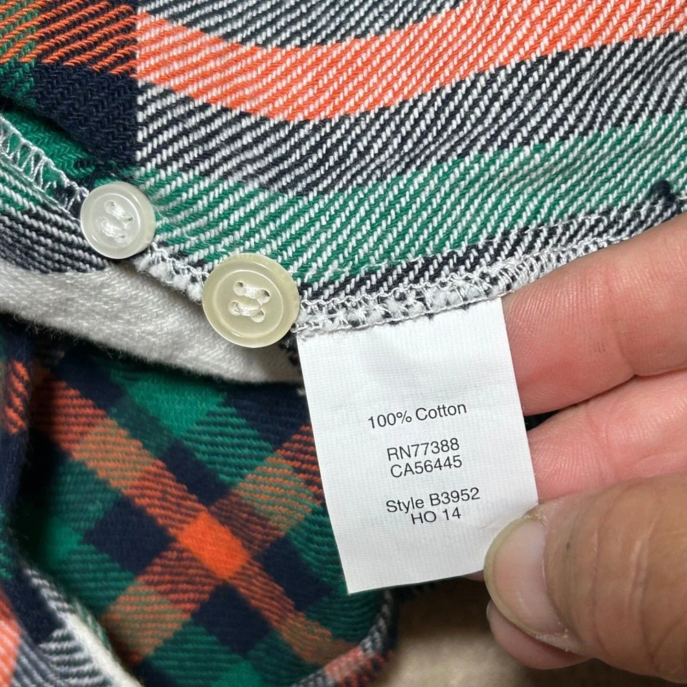 J.Crew The Perfect Shirt Womens L Flannel Plaid Cotton Button Down
